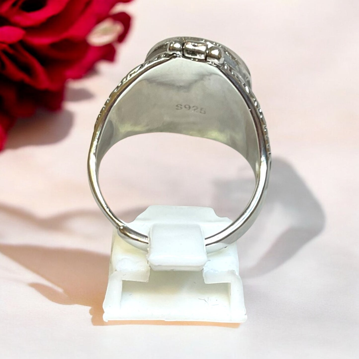 Vintage 925 Garnet Poison Ring size 10