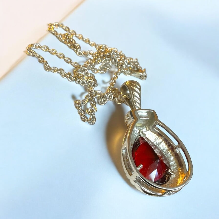 Vibrant Large Ruby Necklace