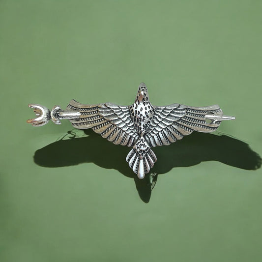 Crow/Raven Bird Silver Tone Vintage Metal Shaw Pin/Hair Clip